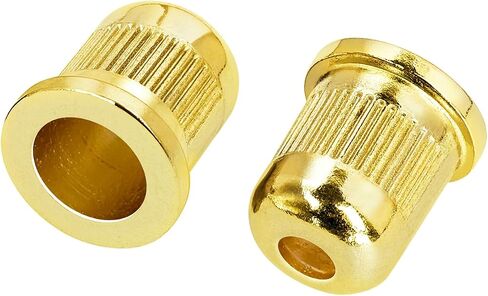 Banworks Bass String Mounting Ferrules 9.8mm (25/64") String Through Body Ferrule for Bass Guitar Pack of 6 JT/CXK-02 Chrome in Saudi Arabia