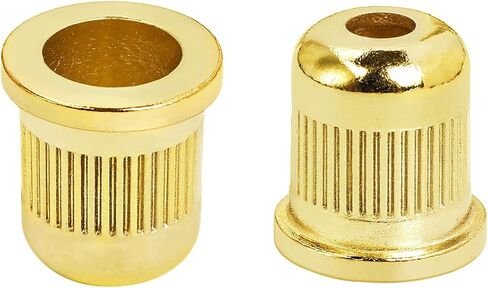 Banworks Bass String Mounting Ferrules 9.8mm (25/64") String Through Body Ferrule for Bass Guitar Pack of 6 JT/CXK-02 Chrome in Saudi Arabia