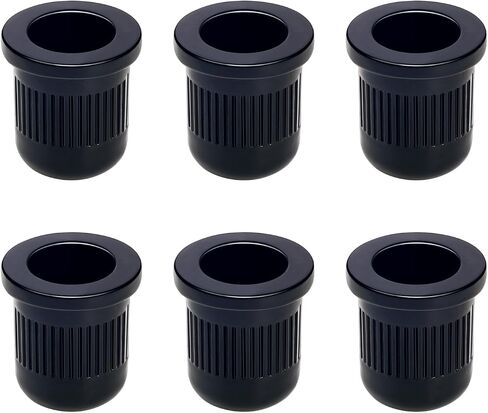 Banworks Bass String Mounting Ferrules 9.8mm (25/64") String Through Body Ferrule for Bass Guitar Pack of 6 JT/CXK-02 Chrome in Saudi Arabia