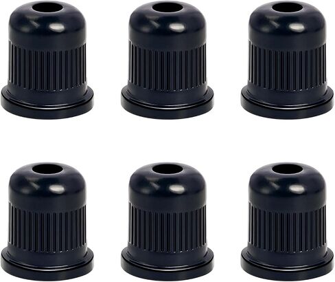 Banworks Bass String Mounting Ferrules 9.8mm (25/64") String Through Body Ferrule for Bass Guitar Pack of 6 JT/CXK-02 Chrome in Saudi Arabia