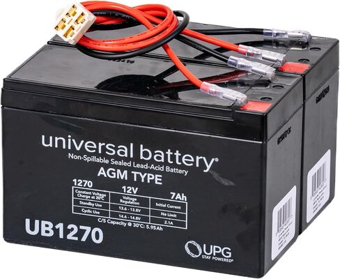 AlveyTech 24 Volt Battery Pack for Razor E300 & E325 Scooter (9Ah, Version 11 & 13+) - Replacement Set of 2 Premium Rechargeable AGM Batteries with Wiring Harness and 3-Pin 2-Wire Connector in Saudi Arabia