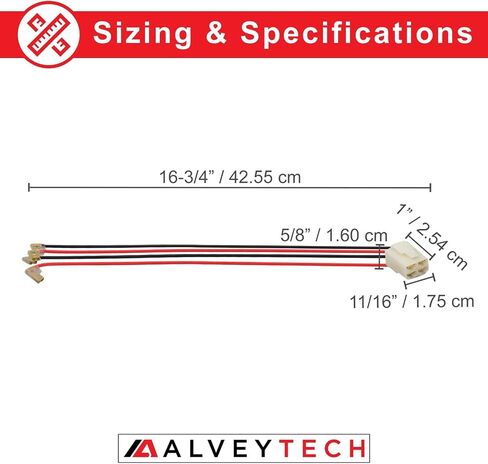 AlveyTech 24 Volt Battery Pack for Razor E300 & E325 Scooter (9Ah, Version 11 & 13+) - Replacement Set of 2 Premium Rechargeable AGM Batteries with Wiring Harness and 3-Pin 2-Wire Connector in Saudi Arabia
