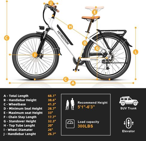 Electric Bike for Adults,1000W/1500W Peak Motor Ebike, 48V 15/20Ah Removable Battery, Electric Commuting Mountain Bike, Step Thru Ebike with 80 Miles Electric Bicycle,7 Speed UL Certified in Saudi Arabia