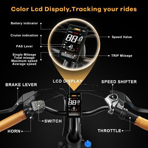 Electric Bike for Adults,1000W/1500W Peak Motor Ebike, 48V 15/20Ah Removable Battery, Electric Commuting Mountain Bike, Step Thru Ebike with 80 Miles Electric Bicycle,7 Speed UL Certified in Saudi Arabia