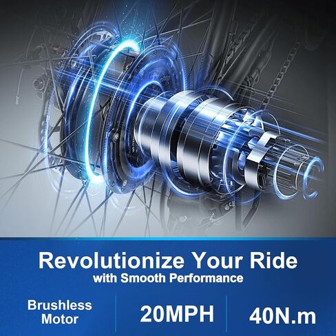 ANCHEER Electric Bike for Adults, 48V 500Wh EBike, UP to 60 Miles, Removable Battery, Fast-Charge, 26" Commuter Electric Bicycles, 7-Speed, LCD Digital Display, Suspension Fork, Cruise Control, UL2849 in Saudi Arabia