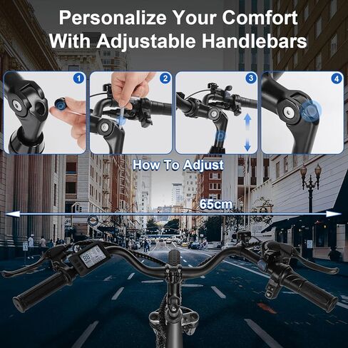 ANCHEER Electric Bike for Adults, 48V 500Wh EBike, UP to 60 Miles, Removable Battery, Fast-Charge, 26" Commuter Electric Bicycles, 7-Speed, LCD Digital Display, Suspension Fork, Cruise Control, UL2849 in Kuwait