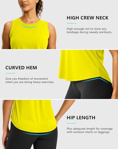 G Gradual Workout Tank Top for Women Sleeveless Athletic Yoga Tops High Neck Quick Dry Running Tennis Sports Shirts for Women in Saudi Arabia