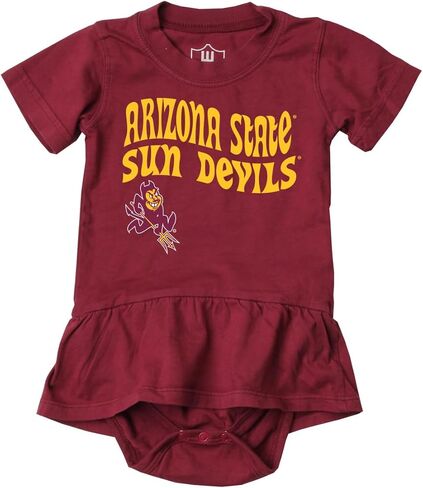 Wes and Willy College Sports Fan Baby Girls Ruffle Hopper Romper in Kuwait