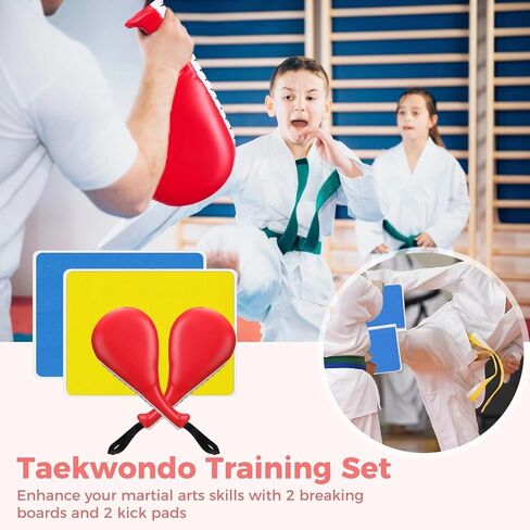 مجموعة تدريب Taekwondo ، وسادات الركلات المكونة من 4 قطع ولوحات قابلة للتخطي ، وأهداف الكاراتيه المبطنة Eva ، و PU Foam ، مثالية للمبتدئين والشباب in Saudi Arabia