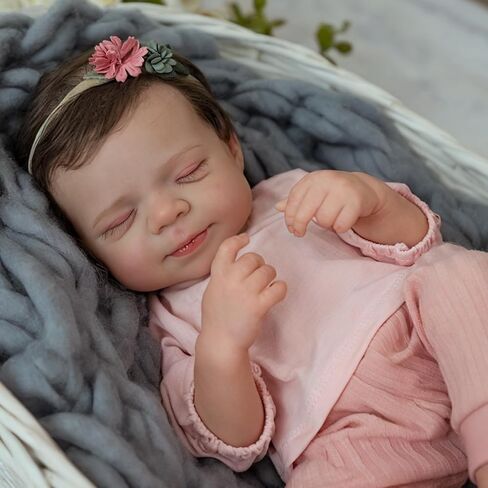 WOOROY Realistic Reborn Baby Dolls -18inch Lifelike Newborn Silicone Baby Girl with Full Body Vinyl,Christmas Birthday Gift with Accessories for Age 3+ in Saudi Arabia