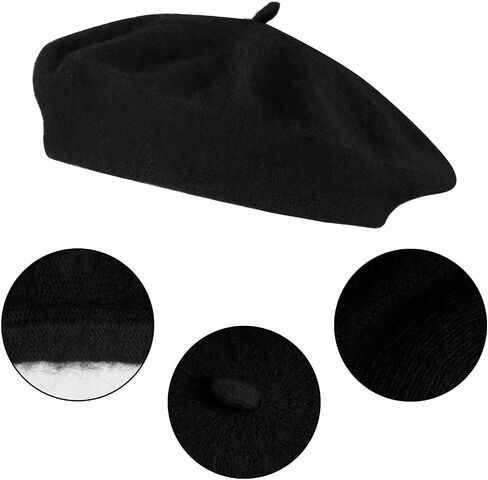 مجموعة Choyaxo 2pcs Hat French Beret بما في ذلك Beret Matache for Men Halloween French Party in Saudi Arabia