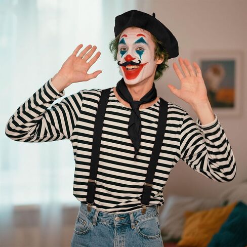 مجموعة Choyaxo 2pcs Hat French Beret بما في ذلك Beret Matache for Men Halloween French Party in Saudi Arabia