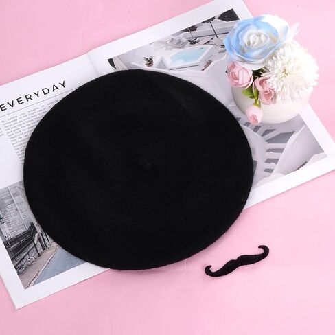 مجموعة Choyaxo 2pcs Hat French Beret بما في ذلك Beret Matache for Men Halloween French Party in Saudi Arabia
