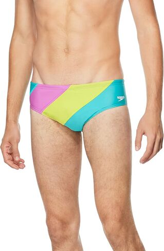Speedo Men's Standard Swimsuit Brief Endurance+ The One, Rainbow Wave, 28 in Kuwait