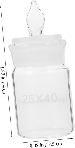 GLEAVI Experiment Weighing Bottle Narrow Mouth Chemical Bottle Crafted from Quality Glass in Saudi Arabia