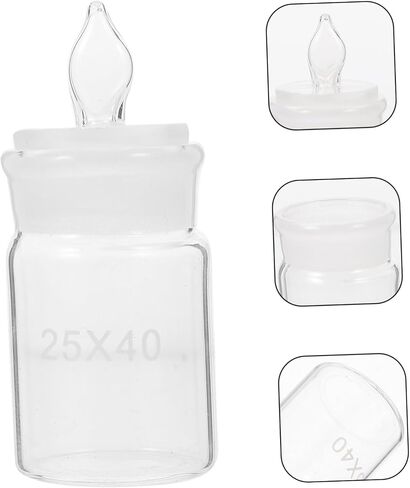 GLEAVI Experiment Weighing Bottle Narrow Mouth Chemical Bottle Crafted from Quality Glass in Saudi Arabia