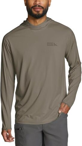 Eddie Bauer Men's Upf 50+ Performance Hoodie - نوبة منتظمة خفيفة الوزن - فتيل الرطوبة in Saudi Arabia
