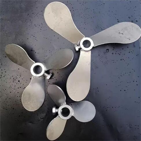 1 PC 304 الفولاذ المقاوم للصدأ دوار ديا 4cm إلى 12 سم 3 مروحة شفرة لمعدات خلاط المختبر Push Up Material Propeller (50mm) in Kuwait