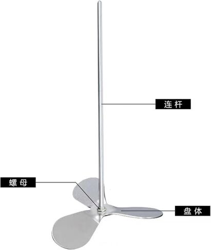1 PC 304 الفولاذ المقاوم للصدأ دوار ديا 4cm إلى 12 سم 3 مروحة شفرة لمعدات خلاط المختبر Push Up Material Propeller (50mm) in Kuwait