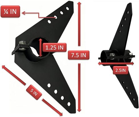 for NK-180s Marine Steering Triangle, Black Powder Coated Aluminum, for Kayak and Trolling Motors (black) in Kuwait
