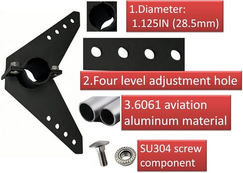 for NK-180s Marine Steering Triangle, Black Powder Coated Aluminum, for Kayak and Trolling Motors (black) in Kuwait