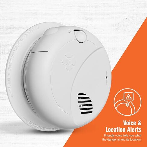 First Alert SM100V-AC, Interconnect Hardwire Smoke Alarm with Battery Backup & Voice Alerts, 1-Pack in Kuwait