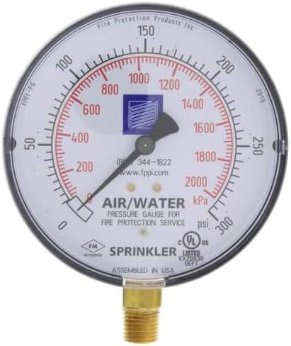 مقياس الهواء المائي ، 0-300psi (UL & FM معتمد) in Saudi Arabia