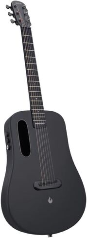 LAVA ME AIR Carbon 36" with Airflow BagSpace Black Bundle with Classic Celluloid Guitar Pick 351 Shape Medley 12-Pack, Rok-It Tripod Guitar Stand, Kopul Premium 3000 Male Instrument Cable in Kuwait