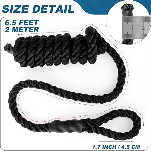 Boat Dock Lines 3PCS - Boat Fenders Dock Lines Anchor Rope with 1.9" Eyelet Pontoon Boat Accessories for Docking A Tot Buoy Triple Braided Marine Rope Tough and Sturdy 0.4" X 78" Black in Saudi Arabia