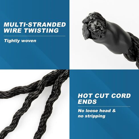 Boat Dock Lines 3PCS - Boat Fenders Dock Lines Anchor Rope with 1.9" Eyelet Pontoon Boat Accessories for Docking A Tot Buoy Triple Braided Marine Rope Tough and Sturdy 0.4" X 78" Black in Saudi Arabia