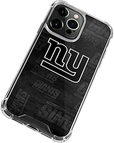 Skinit Clear Phone Case Compatible with iPhone 13 Pro - Officially Licensed NFL New York Giants Black & White Design in Saudi Arabia