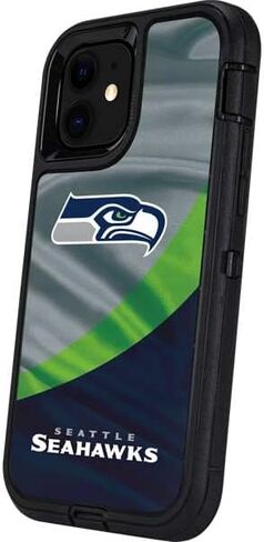 Skinit Decal Phone Skin Compatible with OtterBox Defender Pro Case for iPhone 12 - Officially Licensed NFL Seattle Seahawks Design in Saudi Arabia