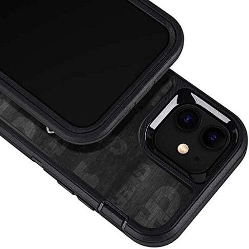 Skinit Decal Phone Skin Compatible with OtterBox Defender Pro Case for iPhone 12 - Officially Licensed NFL Kansas City Chiefs Black & White Design in Saudi Arabia