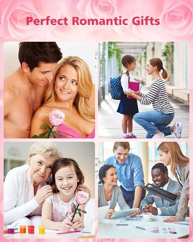 Preserved Roses Flowers Gifts for Mom: Red Real Rose with Necklace for Women Wife Grandma Daughter Sister in Kuwait