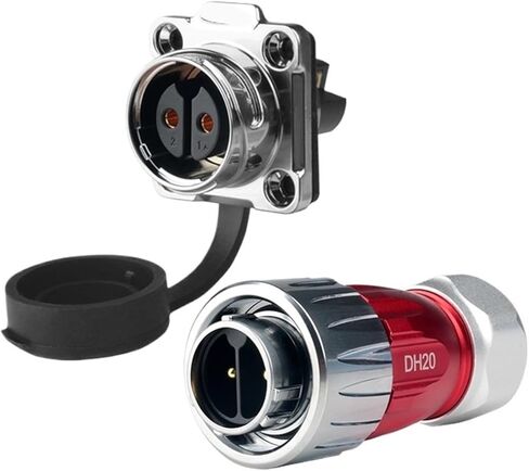 Locking wire welding-free aviation and socket 2-core DH20 wire and cable male and female connector(Flange reverse installation) in Saudi Arabia