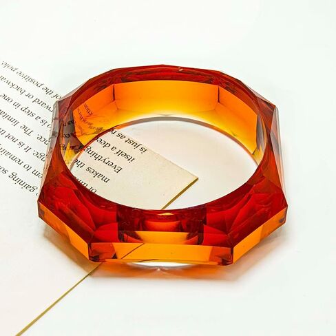 CJIAYUJEW Acrylic Chunky Bangle Colorful Resin Bracelets for Women Irregular Resin Acetate Bangles Party Chunky Acrylic Bracelet Wristband Jewelry in Saudi Arabia