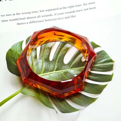CJIAYUJEW Acrylic Chunky Bangle Colorful Resin Bracelets for Women Irregular Resin Acetate Bangles Party Chunky Acrylic Bracelet Wristband Jewelry in Saudi Arabia