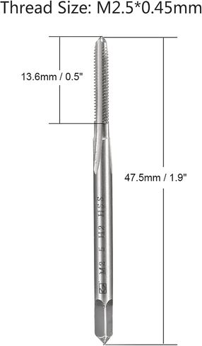TOP-VIGOR 3pcs 10-32 UNF Straight Flute Tap with H2 Tolerance, High Speed Steel Uncoated Right Hand Thread Tap for Making New Thread and Repairing Damaged Threads in Saudi Arabia