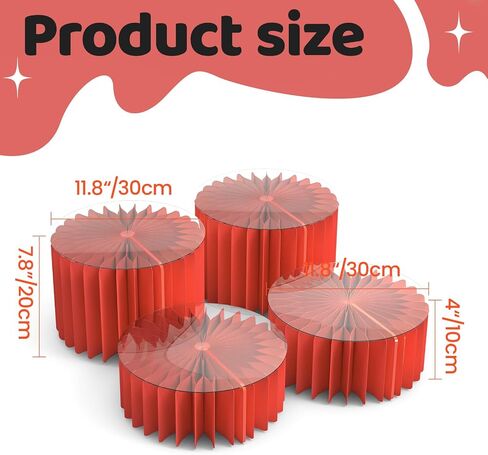 6 Pack Buffet Risers, Foldable Food Display Risers with Acrylic Disc, Dessert Table Display Set, Cardboard Paper Cupcake Cake Stand for Party Cylinder Stands for Parties Drink Collectibles Jewelry Figures, White in Kuwait
