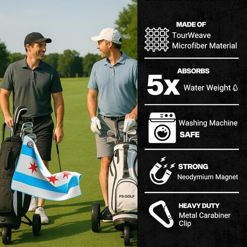 مناشف غولف مغناطيسية في كولورادو لأكياس الجولف - 24 "x16" منشفة جولف ميكروفيات ذات 24 " in Kuwait