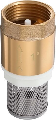 1" Foot Valve, Brass Heavy Duty Check Valve with Filter One Way Valves Female Connection Backflow Preventer Bottom Valves for Water Pump, Wells, Irrigation in Saudi Arabia