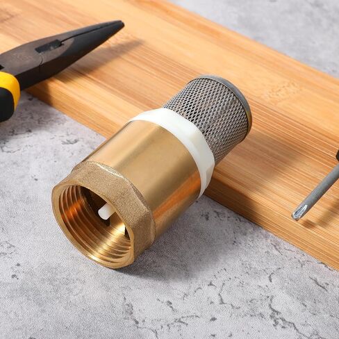 1" Foot Valve, Brass Heavy Duty Check Valve with Filter One Way Valves Female Connection Backflow Preventer Bottom Valves for Water Pump, Wells, Irrigation in Saudi Arabia