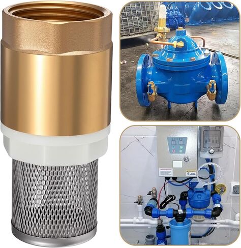 1" Foot Valve, Brass Heavy Duty Check Valve with Filter One Way Valves Female Connection Backflow Preventer Bottom Valves for Water Pump, Wells, Irrigation in Saudi Arabia