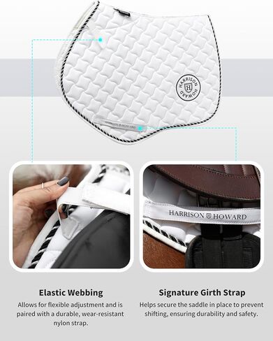 Harrison Howard English Saddle Pad for Horses Horse Riding Close Contact Saddle Pad Non-Slip Moisture-Wicking Shock Absorbing in Kuwait