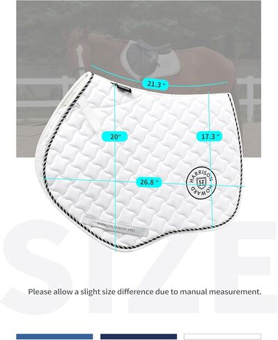 Harrison Howard English Saddle Pad for Horses Horse Riding Close Contact Saddle Pad Non-Slip Moisture-Wicking Shock Absorbing in Kuwait