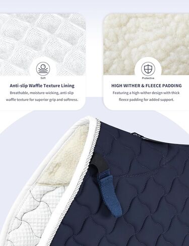 Harrison Howard English Saddle Pad for Horses Horse Riding Contact Contact Saddle Pad Non-Slip Resisture Wicking Wicking Worthing in Saudi Arabia