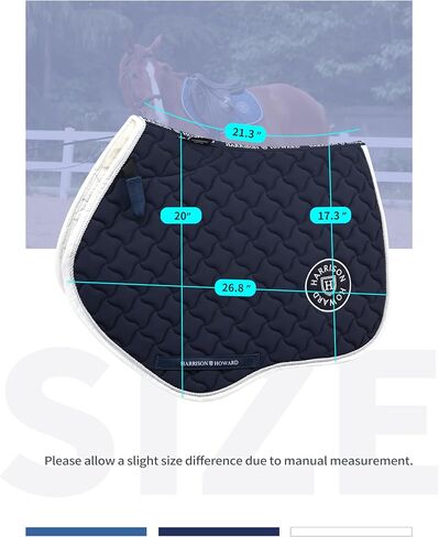Harrison Howard English Saddle Pad for Horses Horse Riding Contact Contact Saddle Pad Non-Slip Resisture Wicking Wicking Worthing in Saudi Arabia