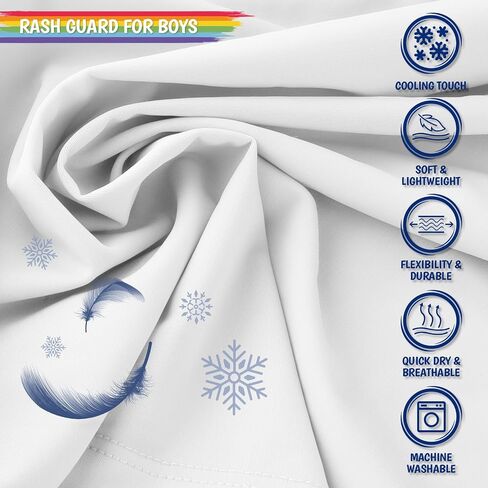Boys Rash Guard Short Sleeve Swim Fishing Water Shirts UPF 50+ Sun Protection Rashguard Quick Dry Cool Beach Clothes for Toddler Youth Kids Sea Blue Size 14-16 in Kuwait