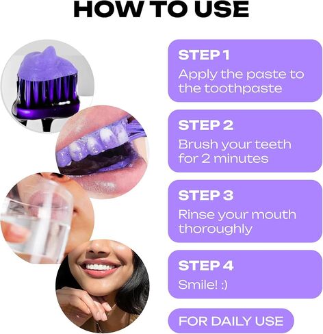 رغوة تبييض الأسنان | 50 مل | مع مكونات خفيفة | للرعاية الفموية اليومية | وابتسامة مشع بشكل طبيعي | بدون عوامل كاشطة أو مواد كيميائية قاسية in Kuwait