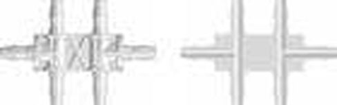 Value Plastics 6-port Double T Manifold, 200 series Barbs, 3/32"ID Tube, White Nylon (Pack of 50) in Saudi Arabia